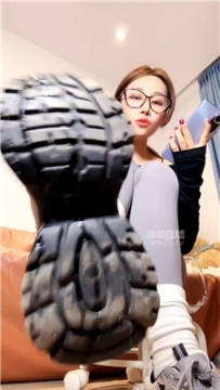 【第一视角】【喵酱紫】瑜伽裤白棉袜    260310-6