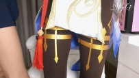 铃木美咲  原神甘雨COSPLAY足交腿交吐奶