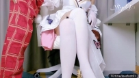 铃木美咲 原神cosplay花嫁婚纱白丝足交腿交
