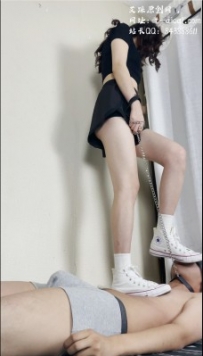 Dream | Doris 白色帆布鞋踩下面+舔鞋 YC-211018-3