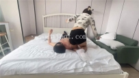 AC2521 【黑丝诱惑】素人高三学生陶淘白棉袜踩踏狗奴坐脸窒息