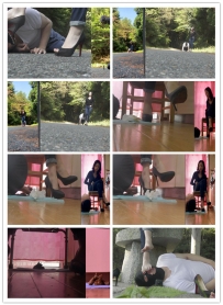 【彩丝全国首发】【广州花寒S】户外调教黄金小奶狗吃屎