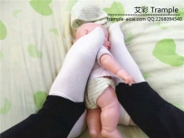 15014【可可定制】身高173艾琳娜模特女王白棉袜床上虐娃娃 语言丰富超羞辱
