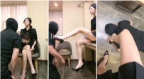 AC3348 气质女神御姐暴力耳光美腿玉足高跟踢踹踩头殴打强迫舔鞋底狠虐贱奴
