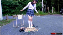 AC3017 日本少女户外乐福鞋、白袜踩便当
