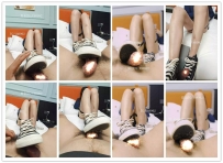 【绝美宁怡女神】最新帆布鞋玩DD吐奶 64分