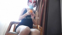 22448【黑丝诱惑】 素女高跟灰丝踩踏，口水喂奴